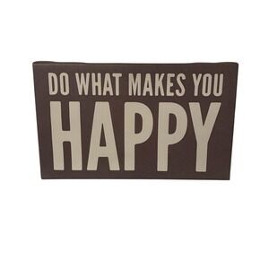 Do‎ What Makes You Happy Wall Art Canvas Sign Grey and Cream Home Decor Target